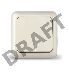 Выключатель 2-кл. ОП Олимп 10А IP20 беж. Universal Б-О0023