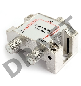 ТВ проф. сплиттер на 2 телевизора, Cablexpert AS-TV-PP-02, Power Pass  5-2400MHZ