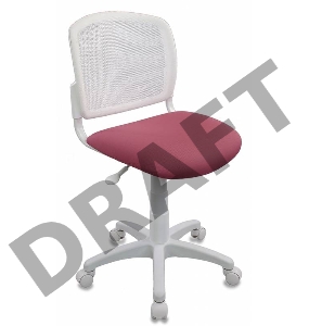 Кресло детское Бюрократ CH-W296NX/26-31 спинка сетка белый TW-15 сиденье розовый 26-31