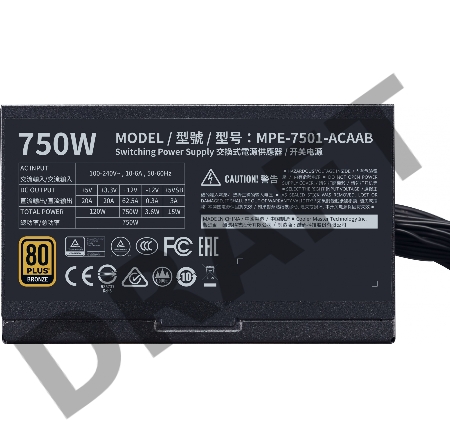 Блок питания Cooler Master MWE Bronze V2 750 MPE-7501-ACAAB-EU 750W A/EU Cable