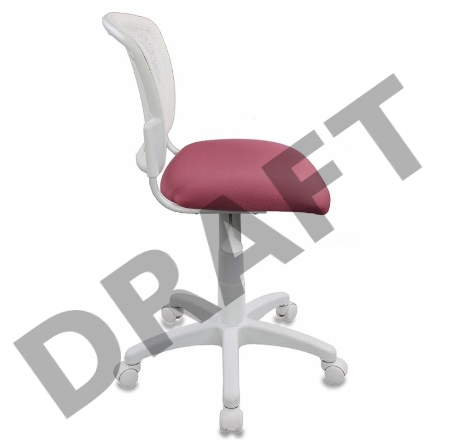 Кресло детское Бюрократ CH-W296NX/26-31 спинка сетка белый TW-15 сиденье розовый 26-31