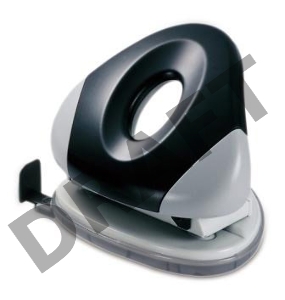 Дырокол Kw-Trio UFO medium 96EOGR/BLCK макс.:25лист. металл/пластик с линейкой черный/серый