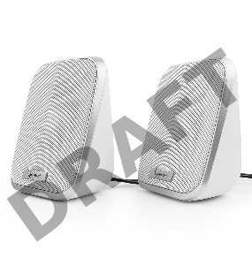 Акустич. система 2.0 Gembird SPK-100-W, белый, 6 Вт, регулятор громкости, USB-питание					