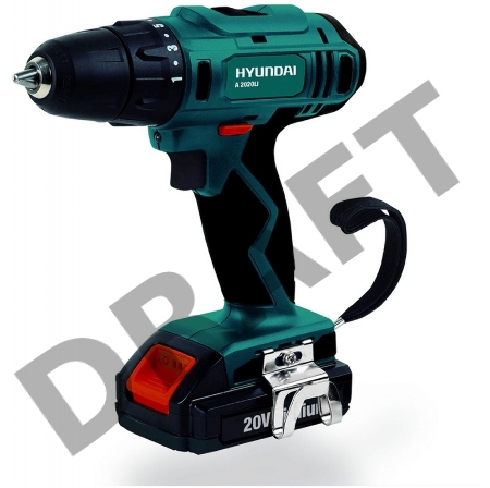 Дрель-шуруповерт HYUNDAI EXPERT  [A 2020Li] { 20 В, 1,5А/ч, 1100 об/мин, БЗП, 35 Нм, 2 аккум, 1.35 кг, кейс }