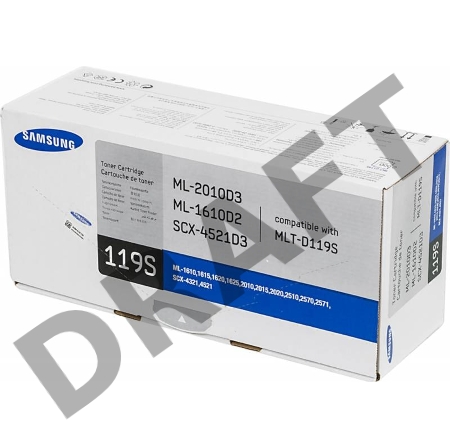 Тонер-картридж Samsung MLT-D119S черный для Samsung ML-1610/1615/1620/1625/2010/2015/2020/2510/2570/2571/SCX-4321/4521