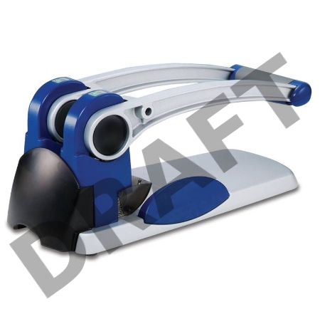 Дырокол Kw-Trio Heavy Duty 9550 макс.:300лист. металл синий/серебристый отв.:2 с линейкой