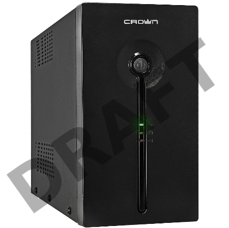 Источник бесперебойного питания CROWN Line Intractive CMU-SP800EURO USB 800VA\480W, корпус металл, 1x12V/9AH, розетки 4*EURO+1*IEC bybass, трансформатор AVR 140-290V, cъёмный кабель 1.2 м, порт RJ11/45, порт USB, защита: от перегрузки, от КЗ, от скачков н