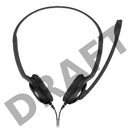 Гарнитура Sennheiser стерео накладная закрытая 42-17000Гц, 2м,  4-контактный jack 3.5мм, 95дБ подвижный микрофон, круговая диаграмма, 508328