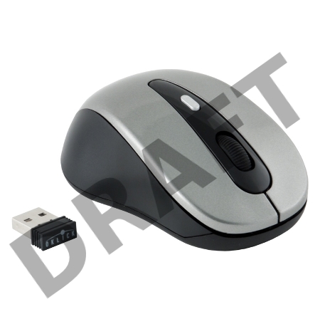 Мышь Oklick 435MW серый/черный оптическая (1600dpi) беспроводная USB (3but)