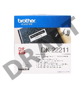 Пленочная клеящаяся лента Brother DK22211 (белая, ширина 29 мм x 15.24 м)