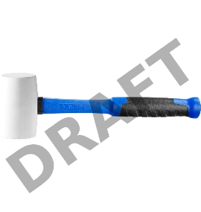 Белая резиновая киянка ЗУБР 20531-680_z02 680г с фиберглассовой рукояткой