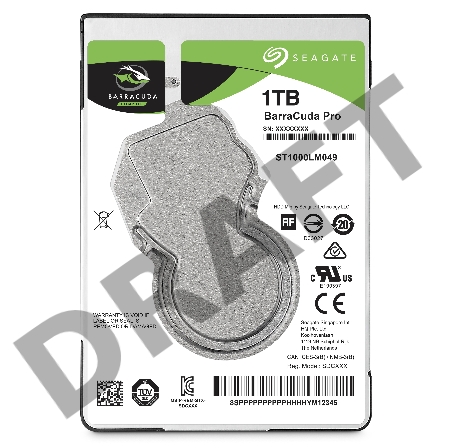 Жесткий диск SEAGATE HDD Mobile Barracuda25 Guardian (2.5'/ 1TB/ SATA 6Gb/s/ rmp 7200)