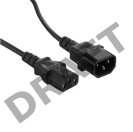 Кабель монитор-компьютер (UPS->уст-во) ExeGate Power EC-10P (С13->С14) VDE-250V-3*0,75-CU, 10A, 10м