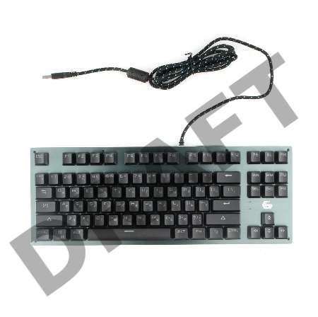 Клавиатура механ Gembird KB-G540L, USB, черн, переключатели Outemu Blue, 87 клавиши, подсветка Rainbow 9 режимов, FN, кабель тканевый 1.8м