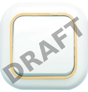 Выключатель 1-кл. СП Валентина  10А IP20 С16-040 бел./зол. Кунцево 7644