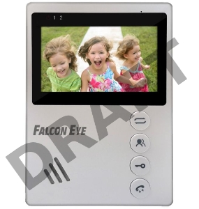 Видеодомофон Falcon Eye VISTA цветной, подключение 2-х вызывных панелей,  без трубки (Hands Free), управление электрозамком, цвет корпуса: белый, нап