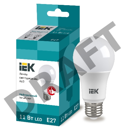 Лампа светодиодная ECO A60 11Вт грушевидная 4000К белый E27 990лм 230-240В ИЭК LLE-A60-11-230-40-E27