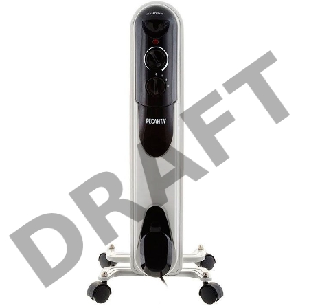 Масляный радиатор Ресанта ОМПТ- 5Н [67/3/2] {1кВт, 290?140?650, 5 секций, 6,3 кг}