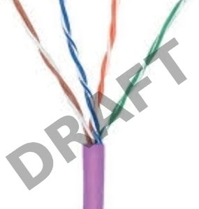 Кабель информационный Lanmaster TWT-5EUTP-NGLS кат.5е U/UTP не экранированный 4X2X24AWG PVC внутренний 305м фиолетовый