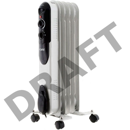 Масляный радиатор Ресанта ОМПТ- 5Н [67/3/2] {1кВт, 290?140?650, 5 секций, 6,3 кг}