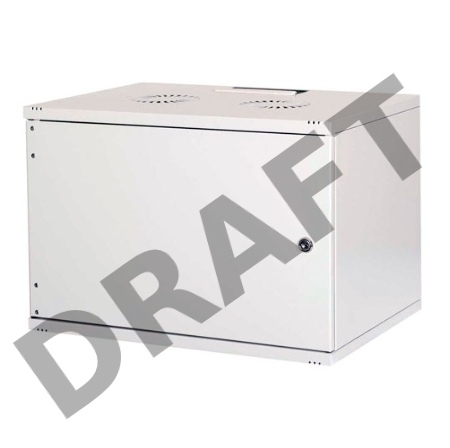 Шкаф коммутационный Lande NetBox Soho (LN-SH12U5460-LG-F0-2) настенный 12U 540x600мм пер.дв.металл задн.дв.стал.лист несъемн.бок.пан. направл.под закл.гайки 80кг серый IP20 сталь