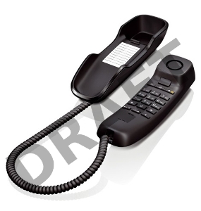 Телефон Siemens/Gigaset DA210 (IM) Black. Телефон проводной (черный)