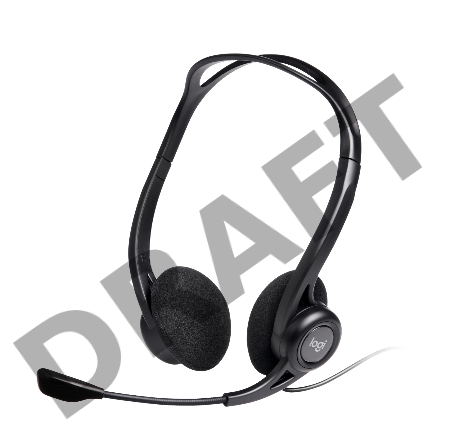 Наушники с микрофоном Logitech 960 черный 2.4м накладные оголовье (981-000100)