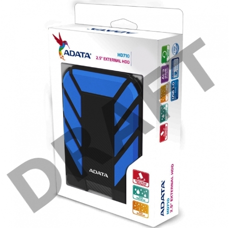 Внешний жесткий диск AData USB 3.0 2Tb AHD710-2TU3-CBL HD710 DashDrive Durable 2.5