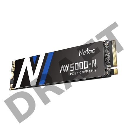 Накопитель Netac SSD NV5000-N 2TB PCIe 4 x4 M.2 2280 NVMe 3D NAND, R/W up to 4800/4400MB/s, TBW 1280TB, without heat sink
