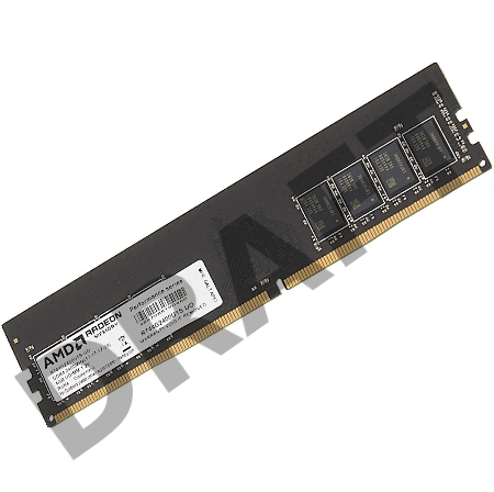 Память AMD 4GB DDR4 2400 DIMM(R744G2400U1S-UO) Performance Series, 1.2V, Non-ECC, CL15, Bulk