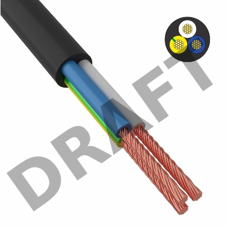 Провод соединительный ПВС 3x1,0 мм² 200 м черный ГОСТ 7399-97