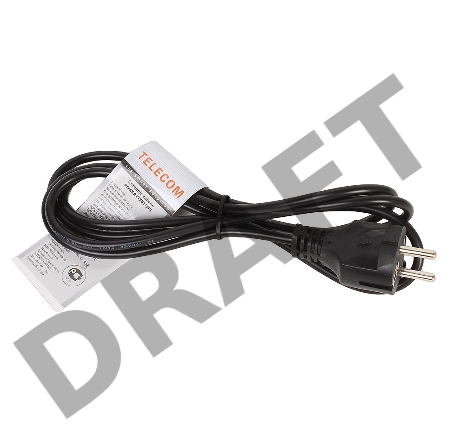 Кабель питания для ноутбуков 3-pin, с заземлением, 220V (EURO) 1.8м,медь, Telecom <TE022-CU0.5-1.8M>