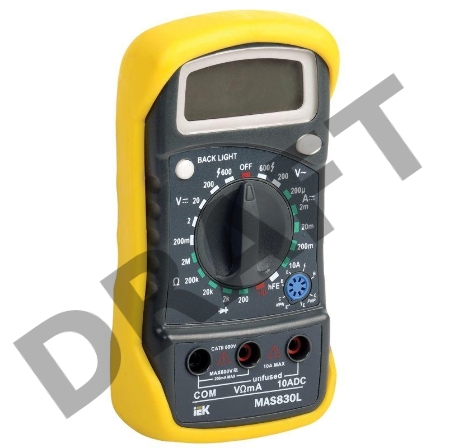 Мультиметр цифровой Master MAS830L ИЭК TMD-3L-830