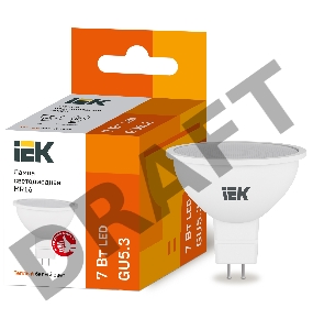 Лампа Iek LLE-MR16-7-230-30-GU5 светодиодная ECO MR16 софит 7Вт 230В 3000К GU5.3 IEK