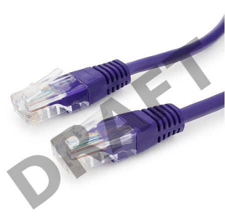 Патч-корд UTP Cablexpert кат.5e, 0.5м, литой, многожильный (фиолетовый)