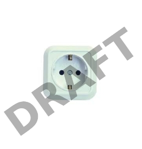 Розетка 1-м ОП 16А IP20 квадратная с заземл. крем Makel 45208