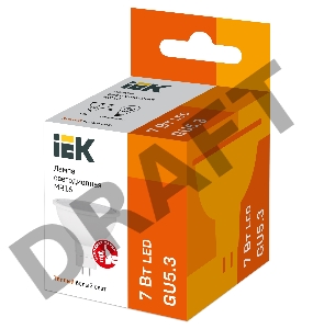Лампа Iek LLE-MR16-7-230-30-GU5 светодиодная ECO MR16 софит 7Вт 230В 3000К GU5.3 IEK