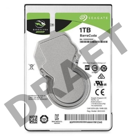 Жесткий диск SEAGATE HDD Mobile Barracuda25 Guardian (2.5'/ 1TB/ SATA 6Gb/s/ rmp 7200)