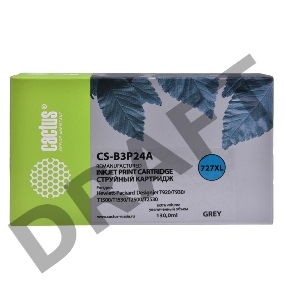 Картридж струйный Cactus №727 CS-B3P24A серый (130мл) для HP DJ T920/T1500/T2530