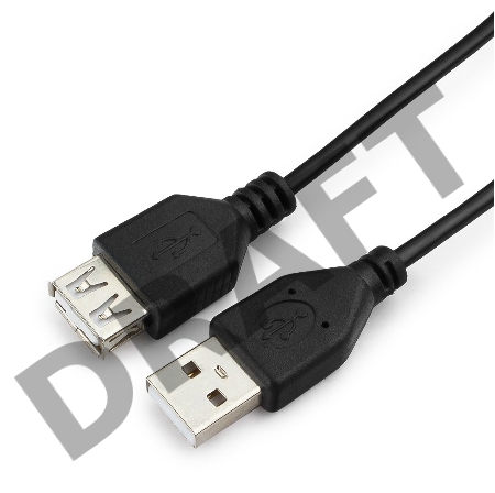 Кабель удлинитель USB 2.0 Гарнизон GCC-USB2-AMAF-1.8M, AM/AF, 1.8м, пакет
