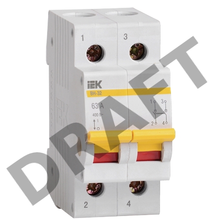Выключатель нагрузки ВН-32 63А/2П ИЭК MNV10-2-063