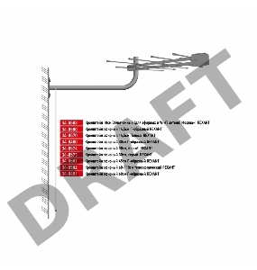 Кронштейн эфирный 30 см серый REXANT
