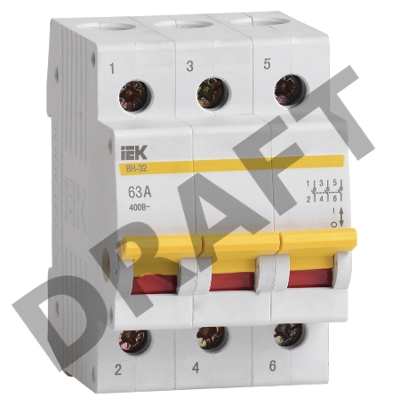 Выключатель нагрузки ВН-32 63А/3П ИЭК MNV10-3-063