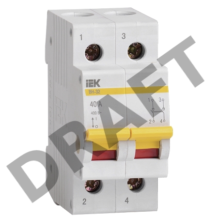 Выключатель нагрузки ВН-32 40А/2П ИЭК MNV10-2-040