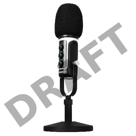 Микрофон проводной SunWind SW-SM500G 1.8м черный