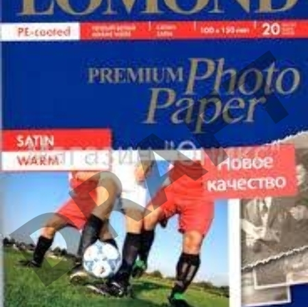 Фотобумага Lomond атласная тепло-белая, микропористая для струйной печати, A6, 270 г/м2, 20 листов.