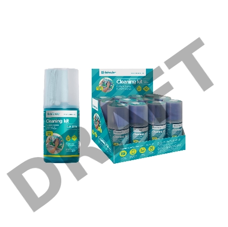 Чистящий спрей Defender для экранов / пластиковый флакон с пульверизатором 200 мл + микрофибра 20 х 20 см / Беларусь.