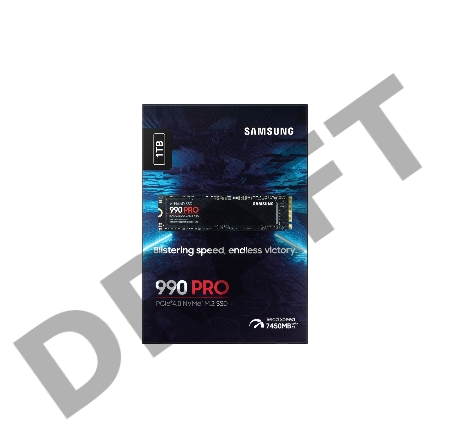 Твердотельный диск 1TB Samsung 990 PRO, M.2, PCI-E 4.0 x4, TLC 3D NAND [R/W - 7450/6900 MB/s] /EU