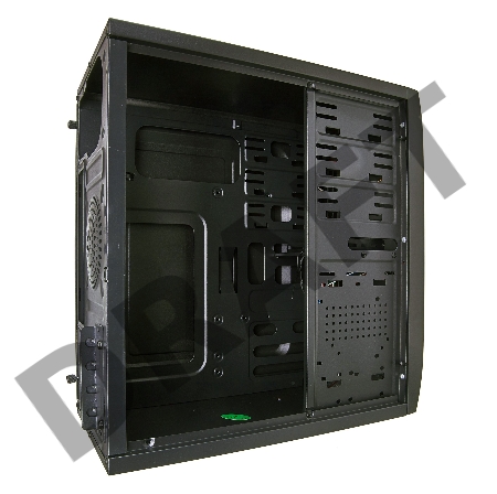 Корпус Minitower Exegate QA-410 Black, mATX, <XP350, Black, 120mm> 2*USB, Audio