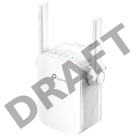 Усилитель TP-Link Wi-Fi AC750 Wi-Fi Range Extender, Wall Plugged,  433Mbps at 5GHz + 300Mbps at 2.4GHz, 802.11ac/a/b/g/n, 1 10/100M LAN, WPS button, 2 fixed antennas поставляется без кабеля RJ-45